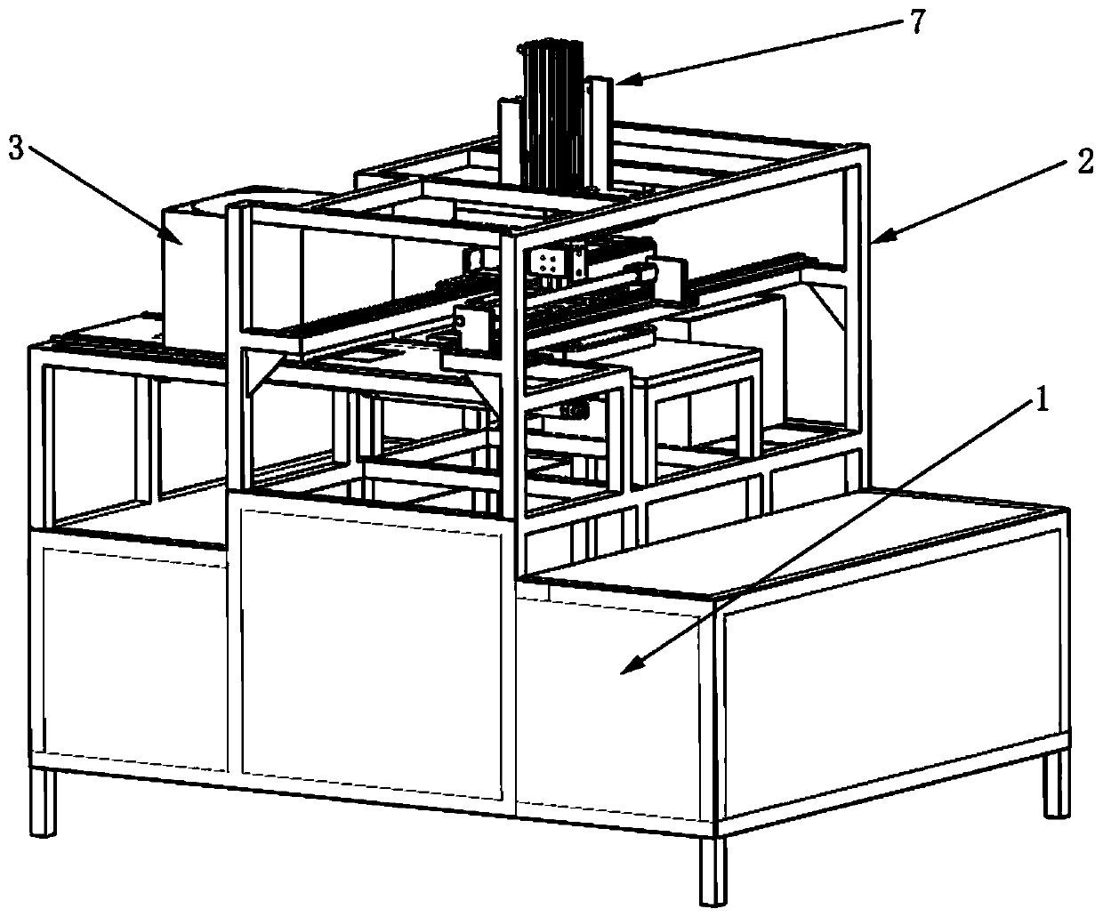 Wood board glue smearing and pressing device