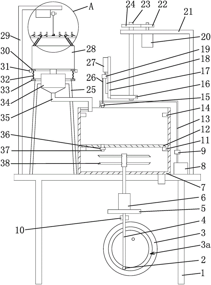 Stirring device in rolling production line