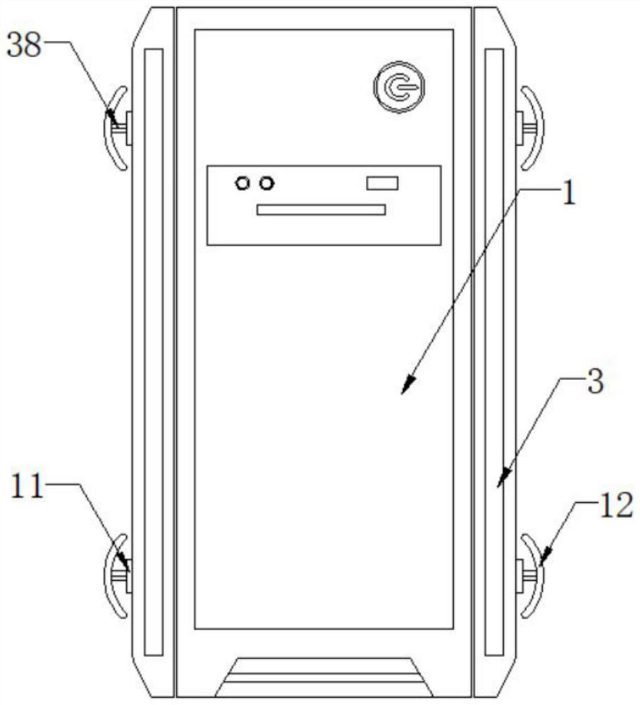 Computer case with wire arrangement and protection functions