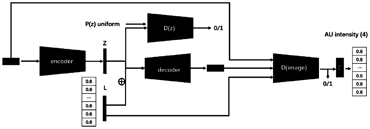 Facial expression action unit adversarial synthesis method based on local attention model