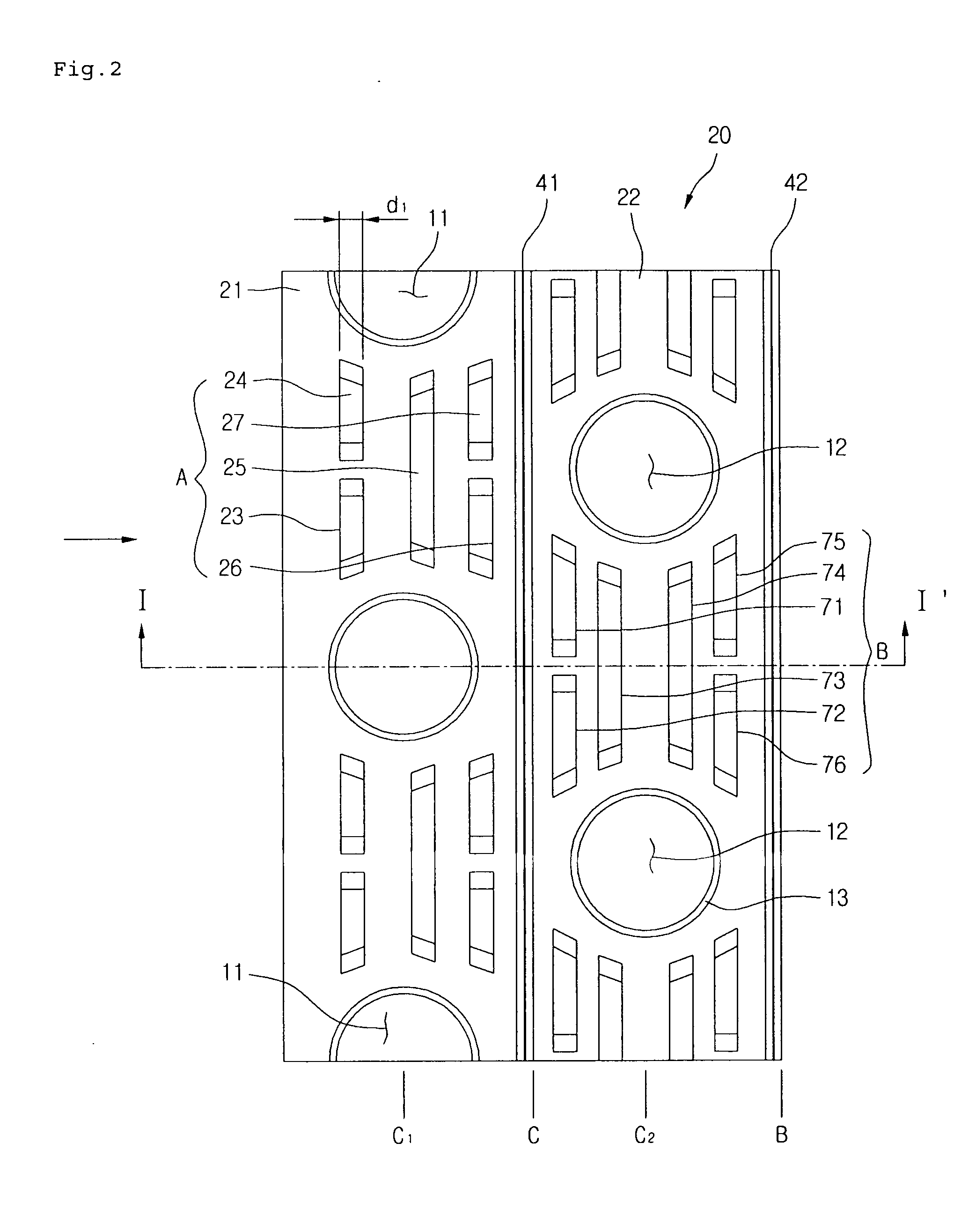 Heat exchanger and fin of the same