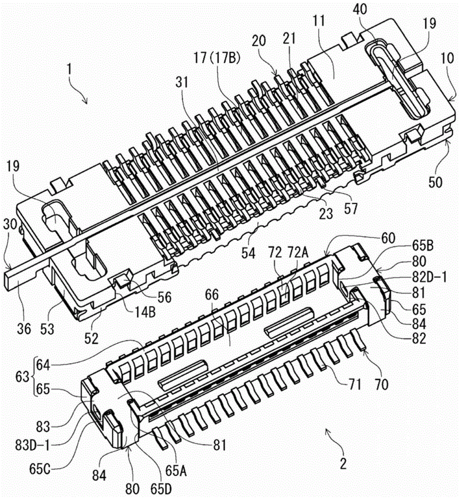 Electrical connector for circuit board and electrical connector assembly