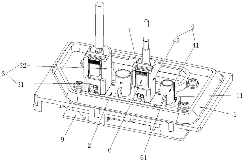 Waterproof automobile high-frequency data signal transmission device