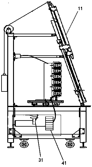 A braking hose pneumatic fixed pressure detection test machine