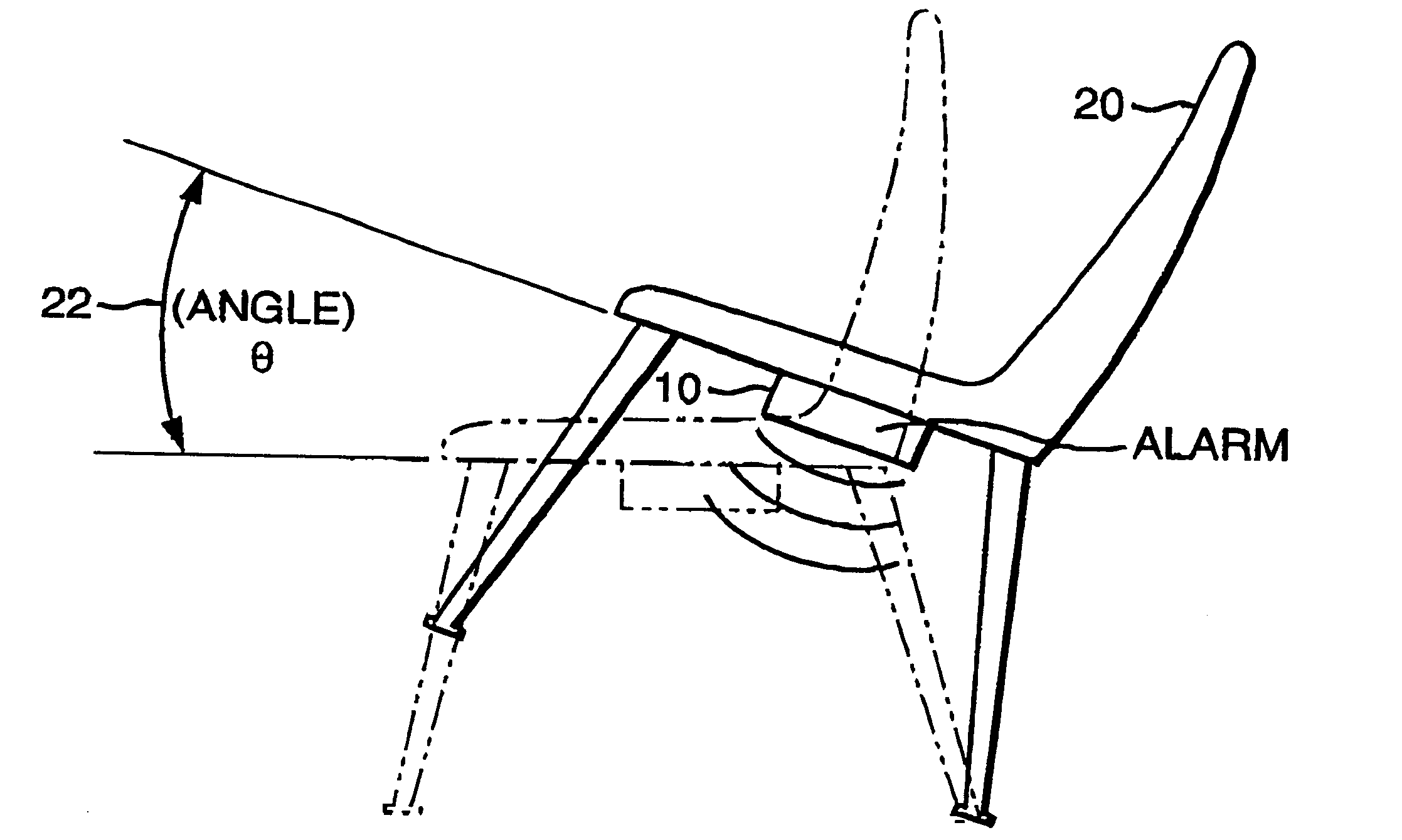 Chair tilt alarm