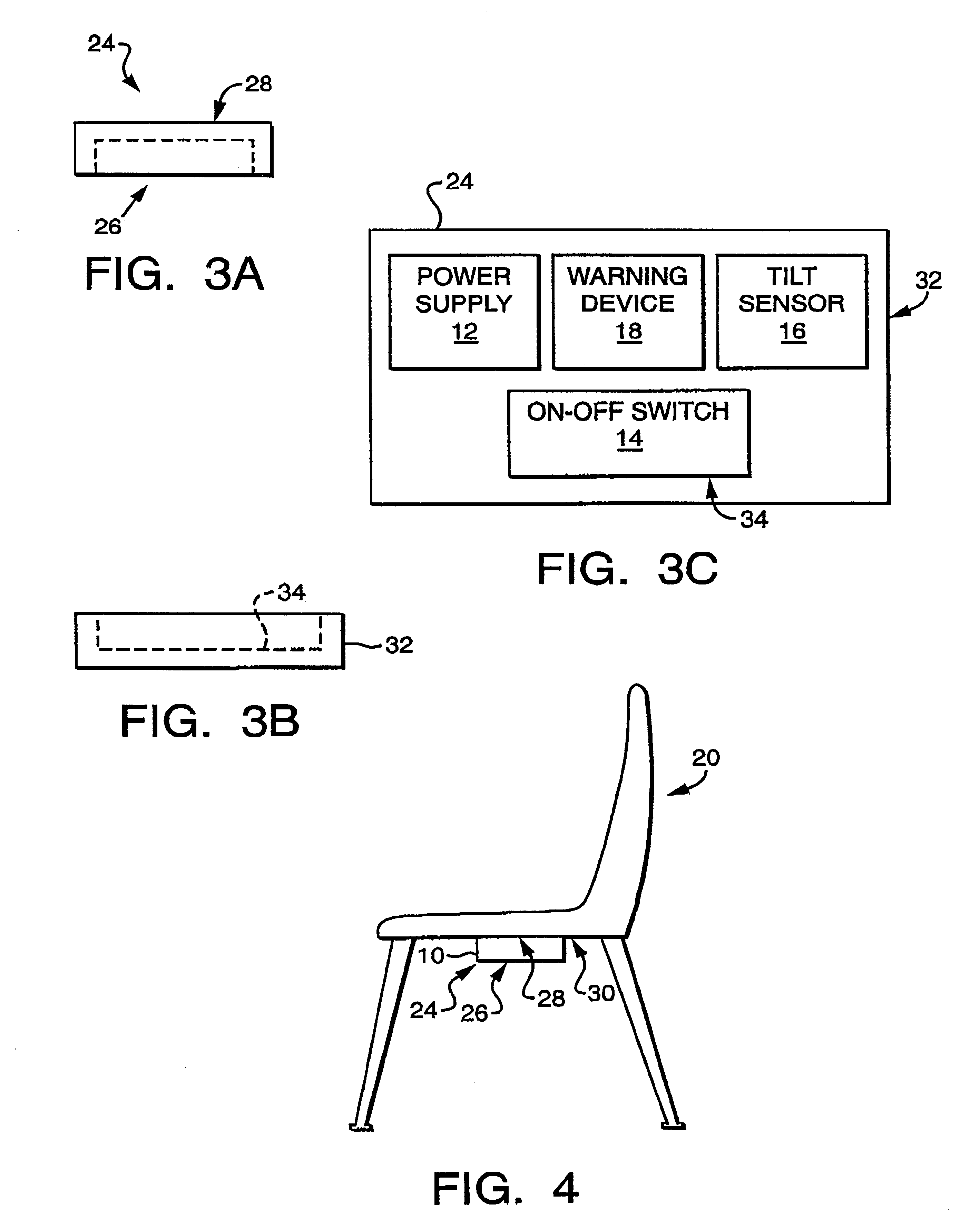 Chair tilt alarm