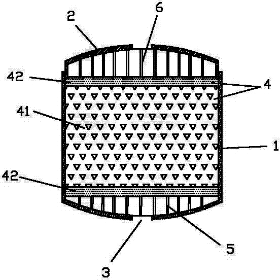 Filtering device on filtering breather