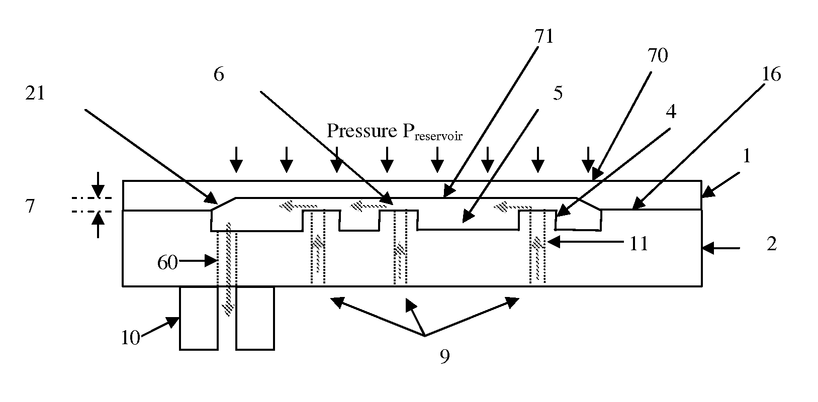 Micromechanic passive flow regulator