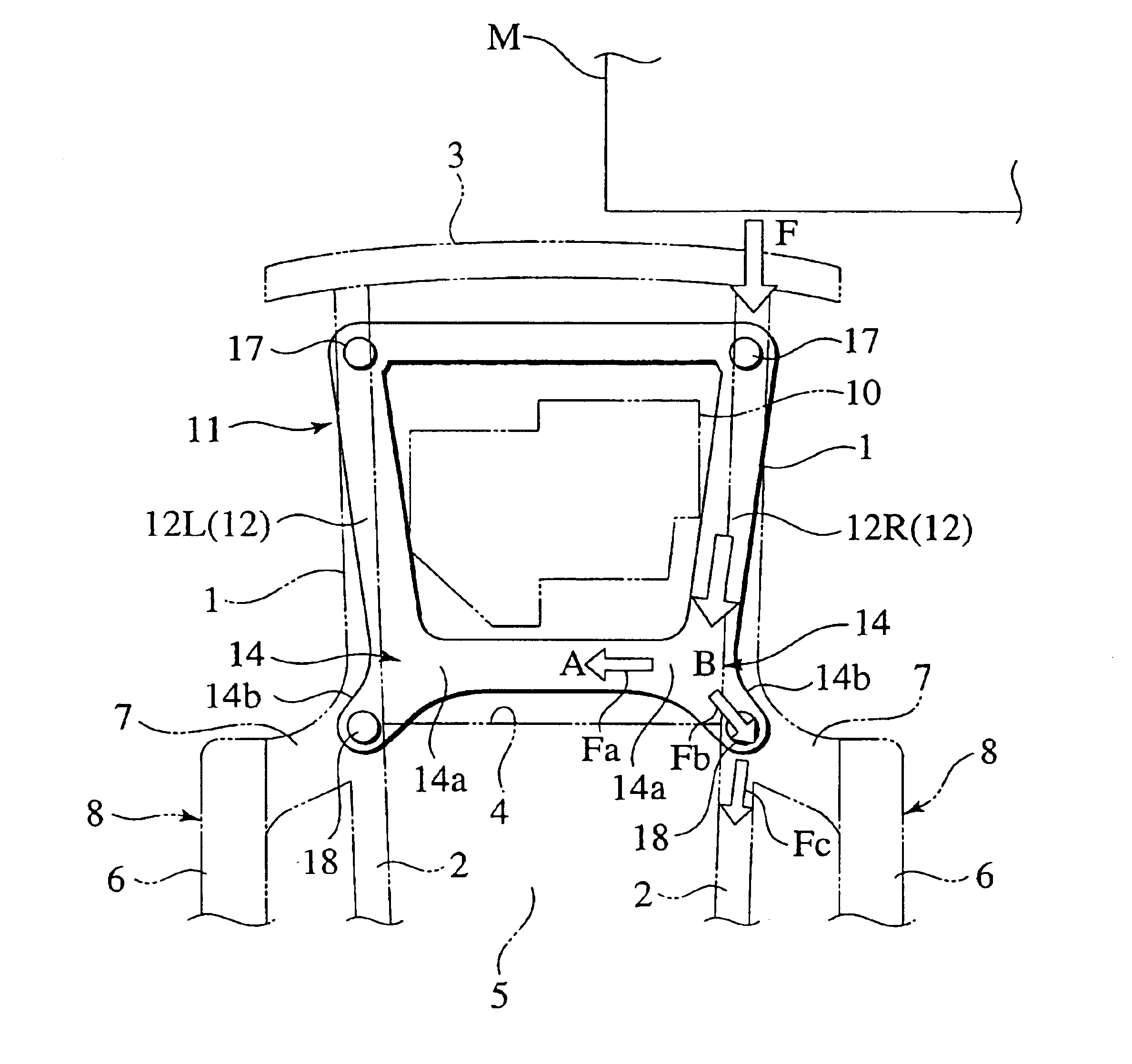 Front body structure for vehicle