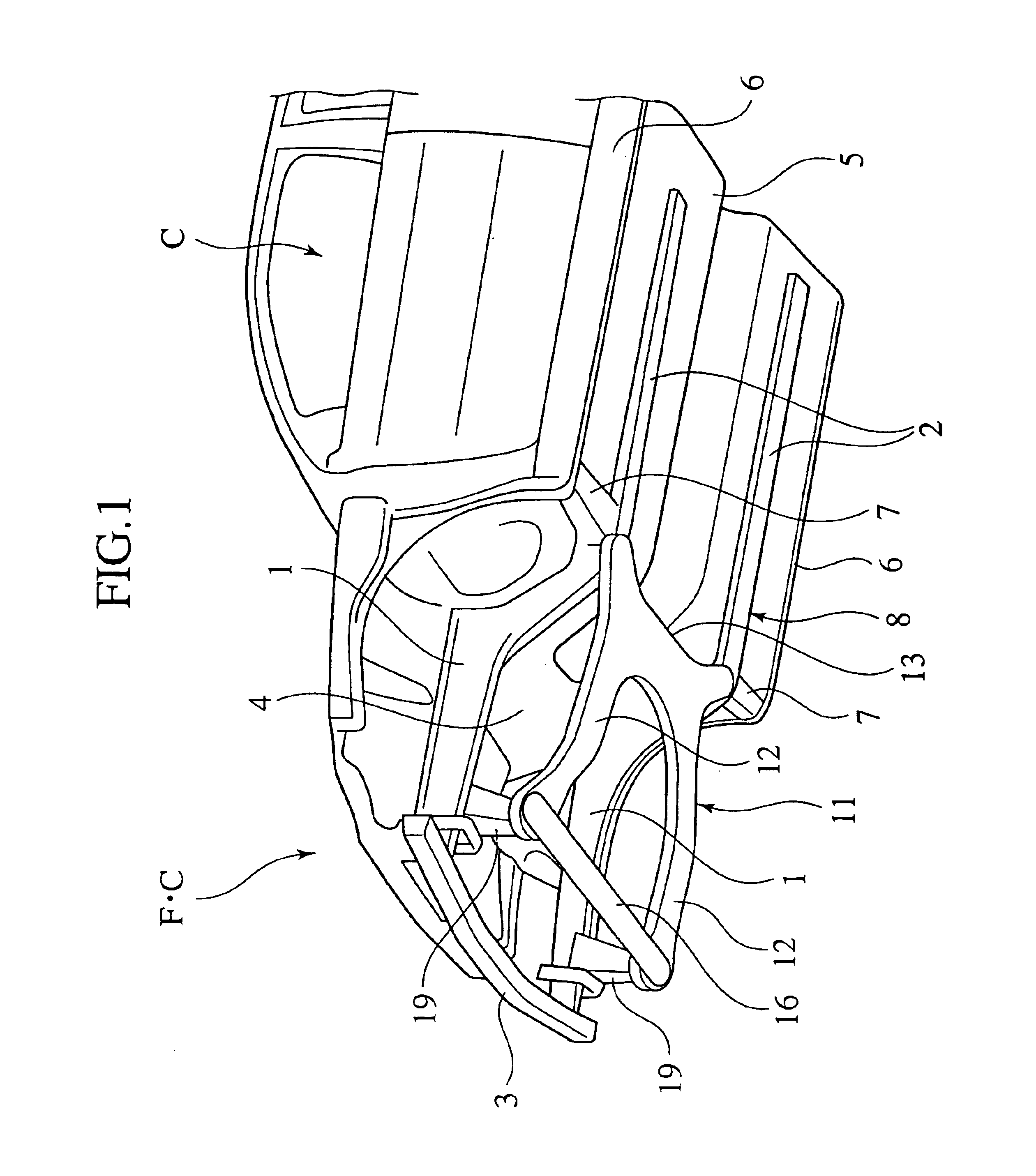 Front body structure for vehicle