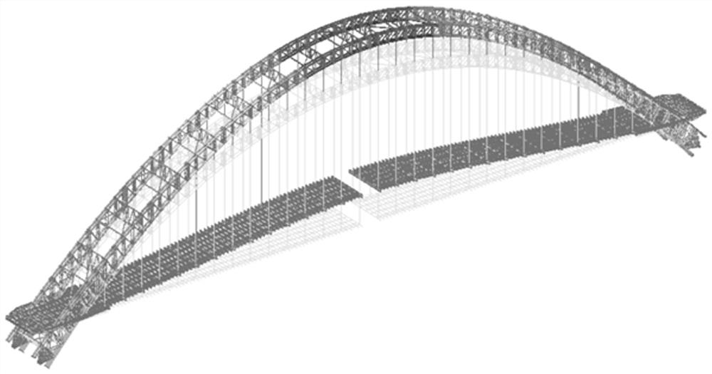 Displacement control method for arch bridge lattice girder hoisting to eliminate temperature influence