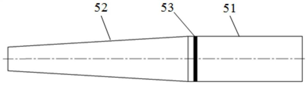 Automatic detection method for friction welding head of conical component with large length-diameter ratio