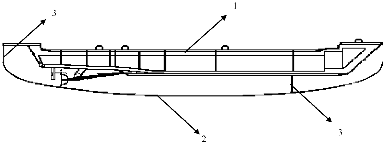 An escape device based on a large water vehicle