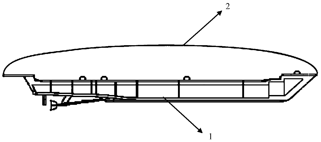 An escape device based on a large water vehicle