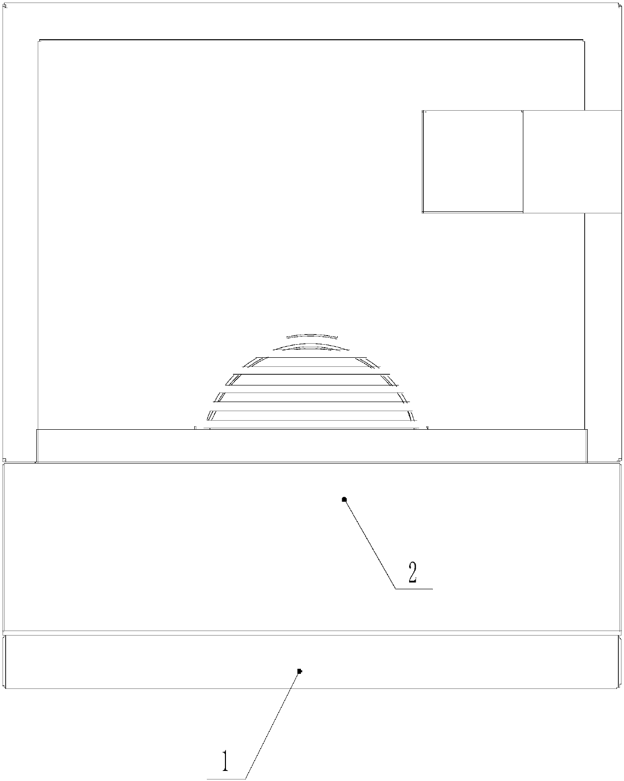 Single-cylinder air-cooled silent unit air flue structure