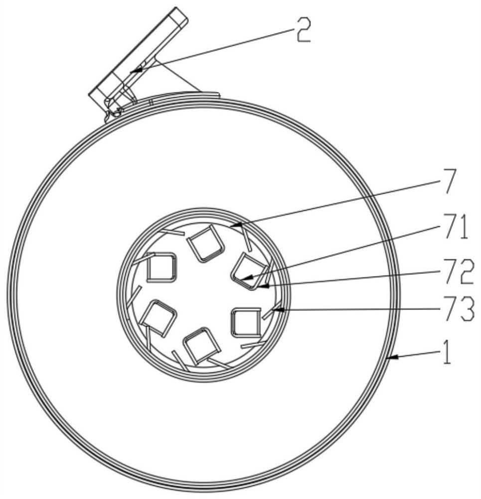 Mixing device with multi-rotational-flow structure