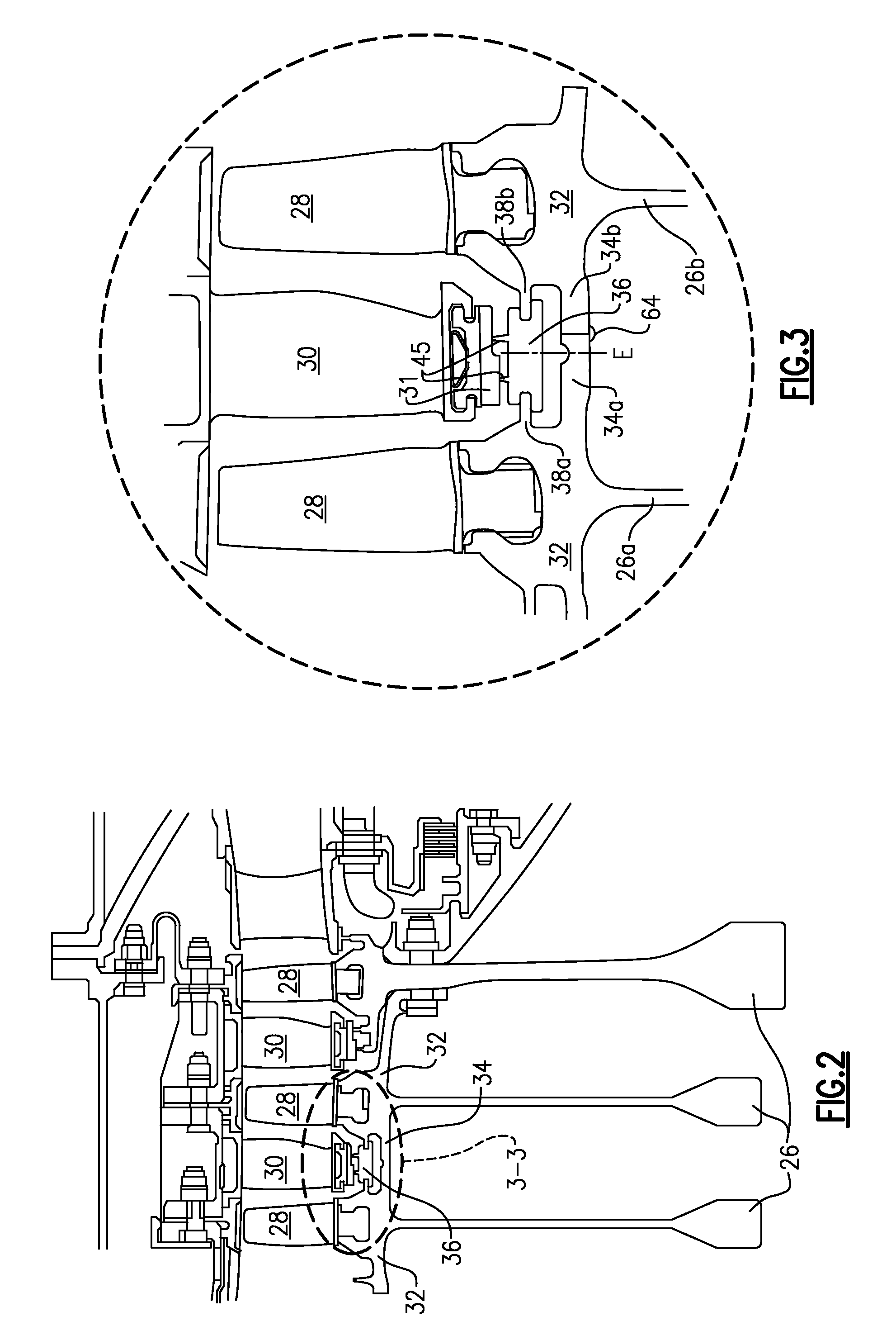 Interlocking knife edge seals