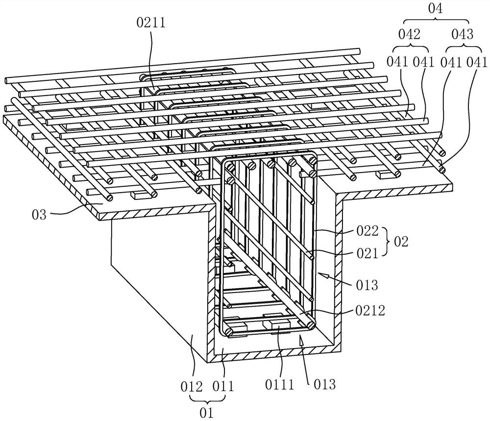 Beam and slab cast-in-place concrete partition system