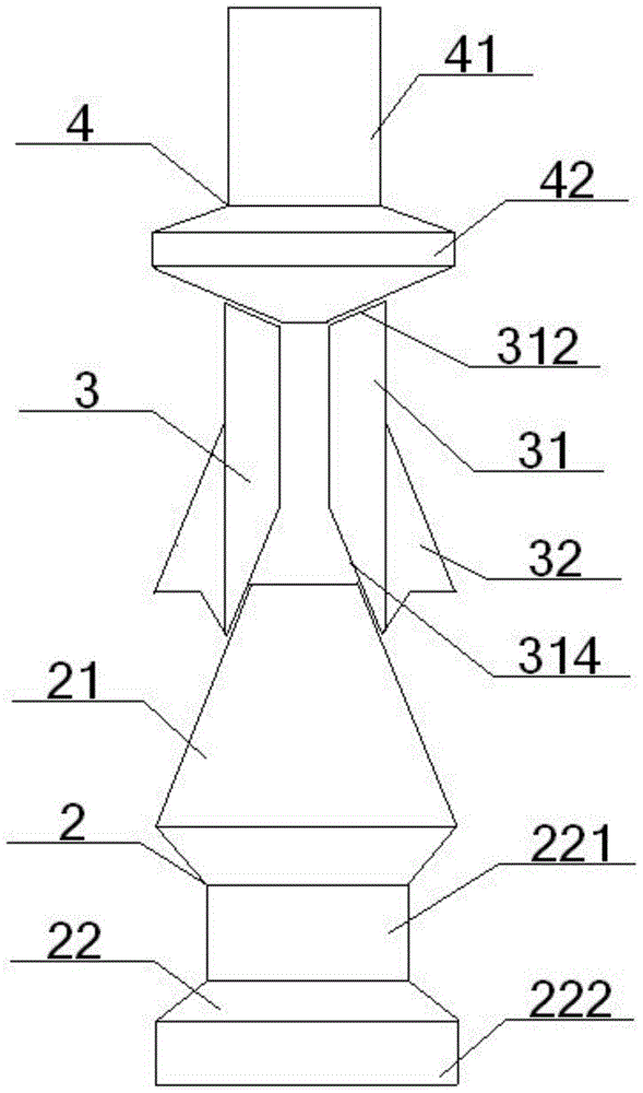 An inner anchor head for down-the-hole impact bottom expansion and its use method