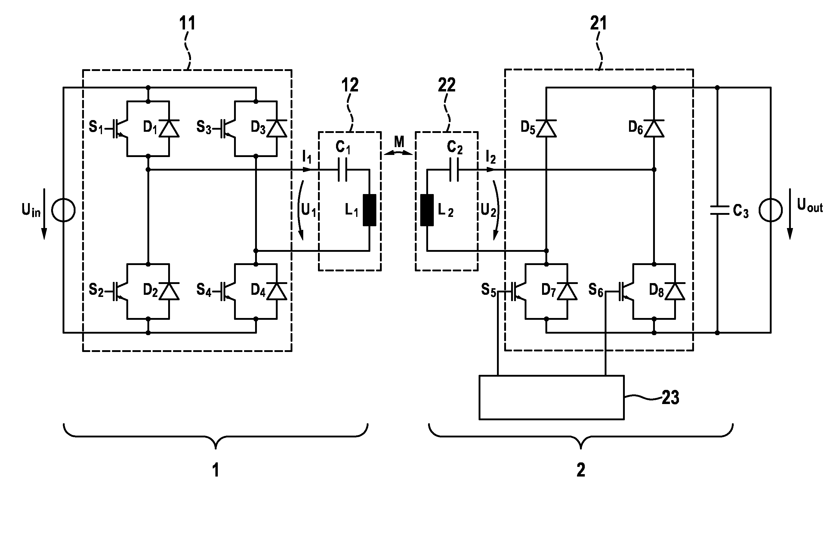 Device for inductively transmitting energy and method for operating a device for inductively transmitting energy