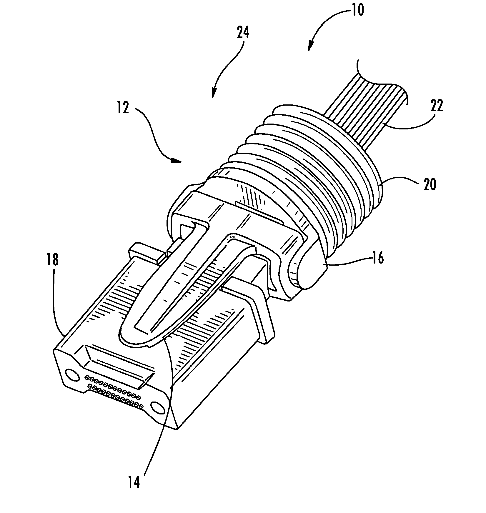 Articulated force application for multi-fiber ferrules