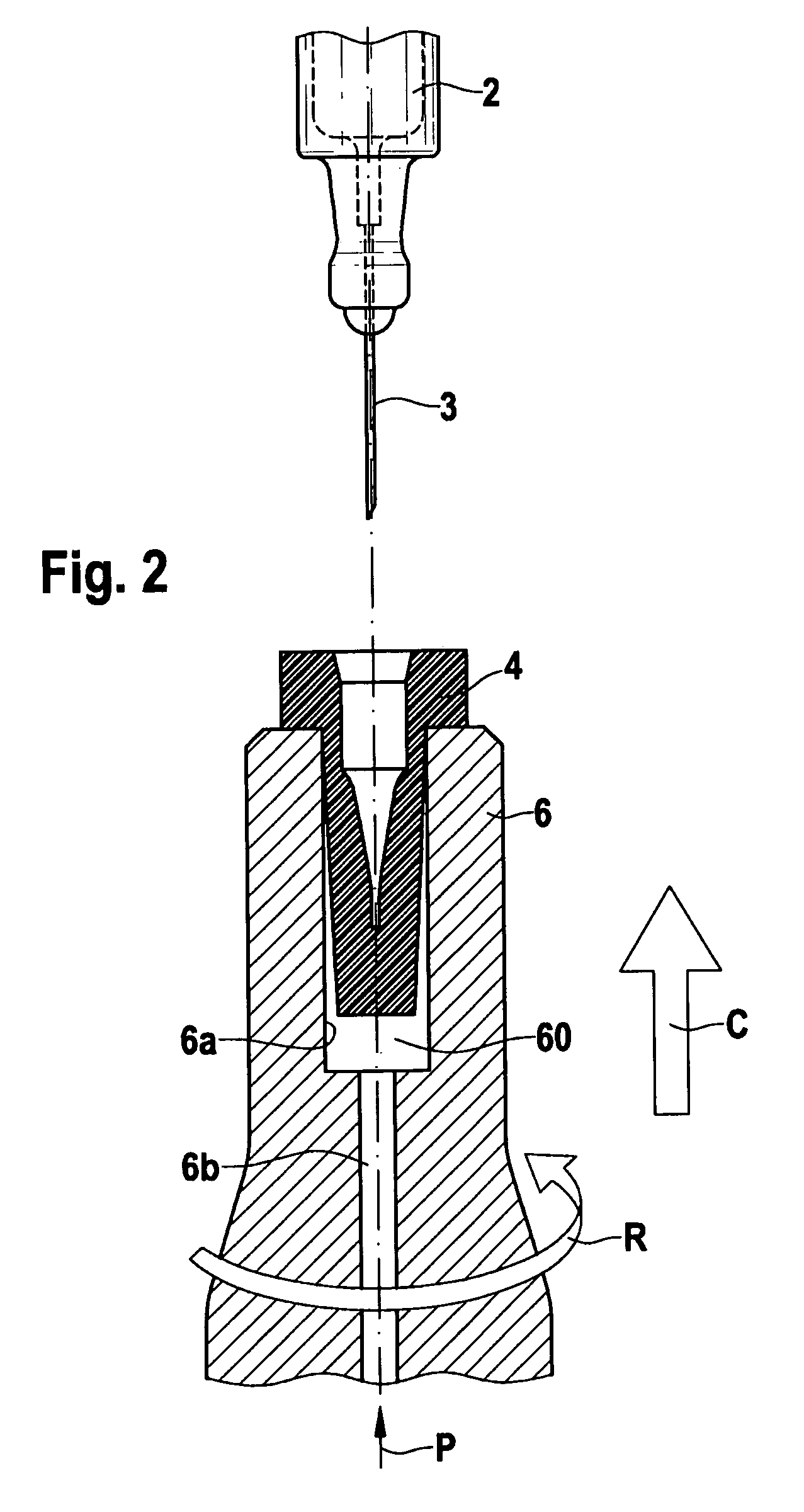 Device and method for mounting a needle guard on a syringe body