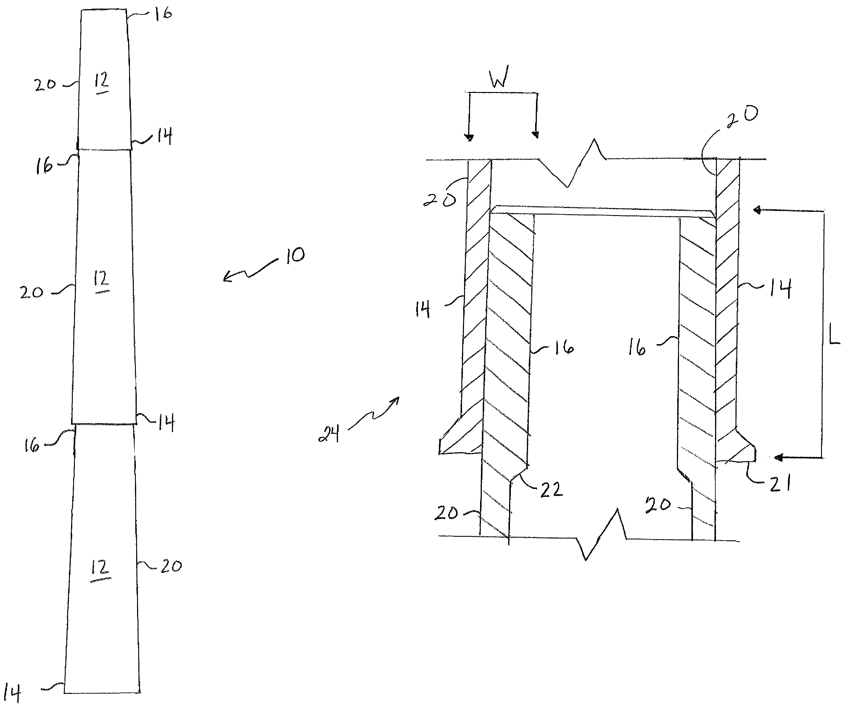 Interconnectable utility pole members