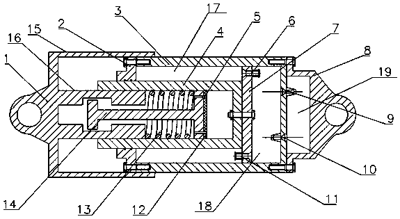 Gas-oil double-cylinder combined damper