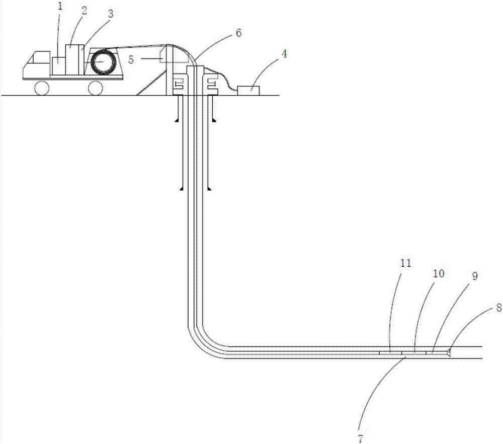 Oil-gas drilling production increasing combined operation device and method