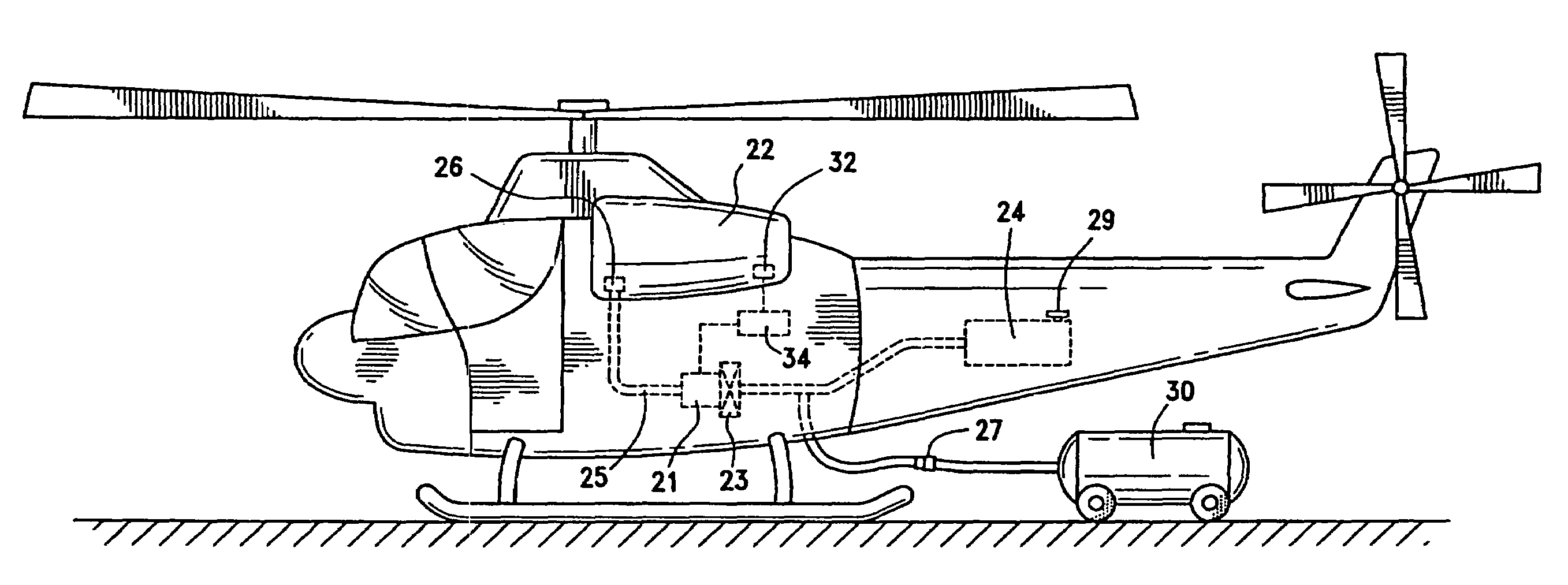 Helicopter turbine engine protection system