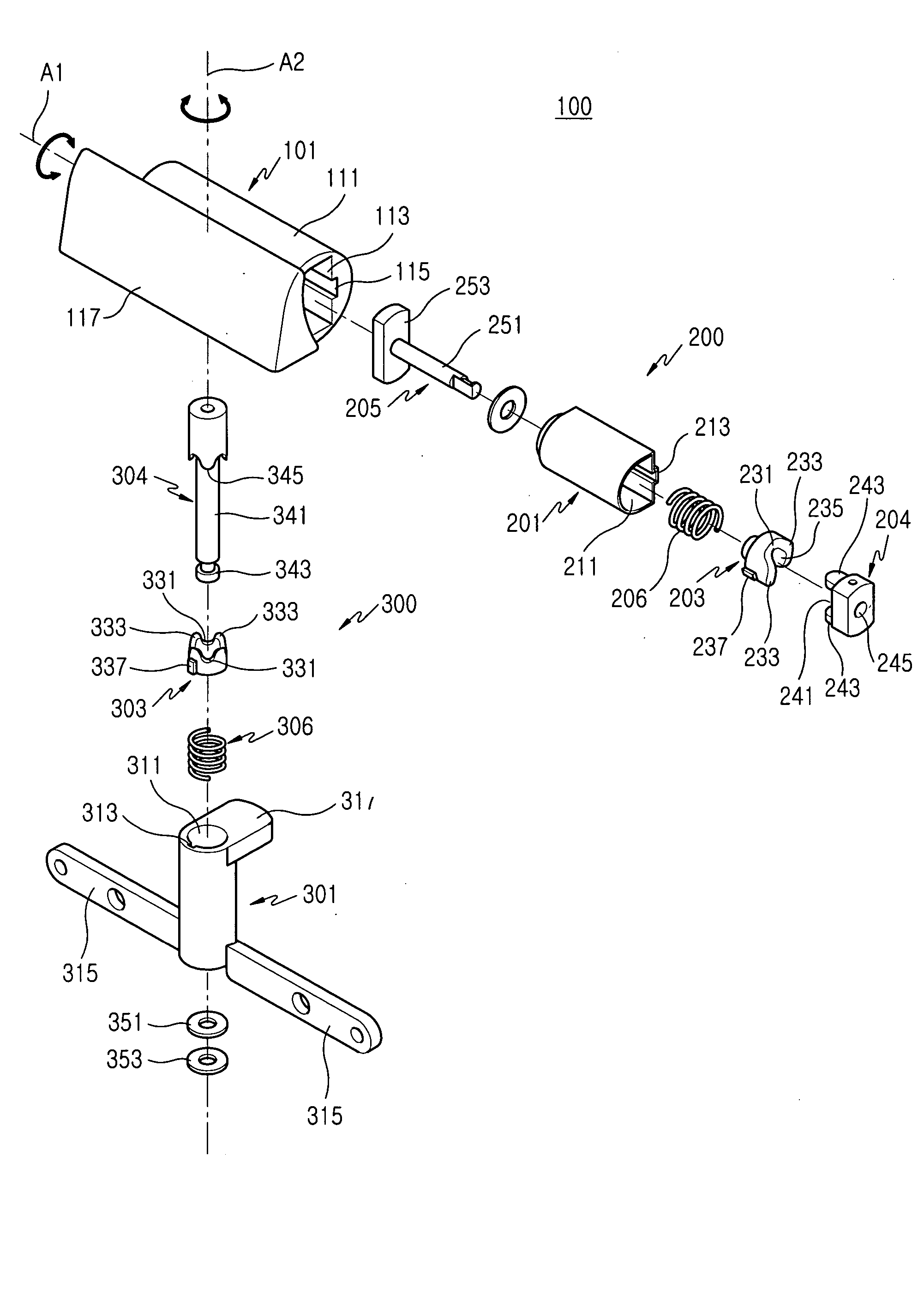 Rotary-type hinge device for a portable terminal