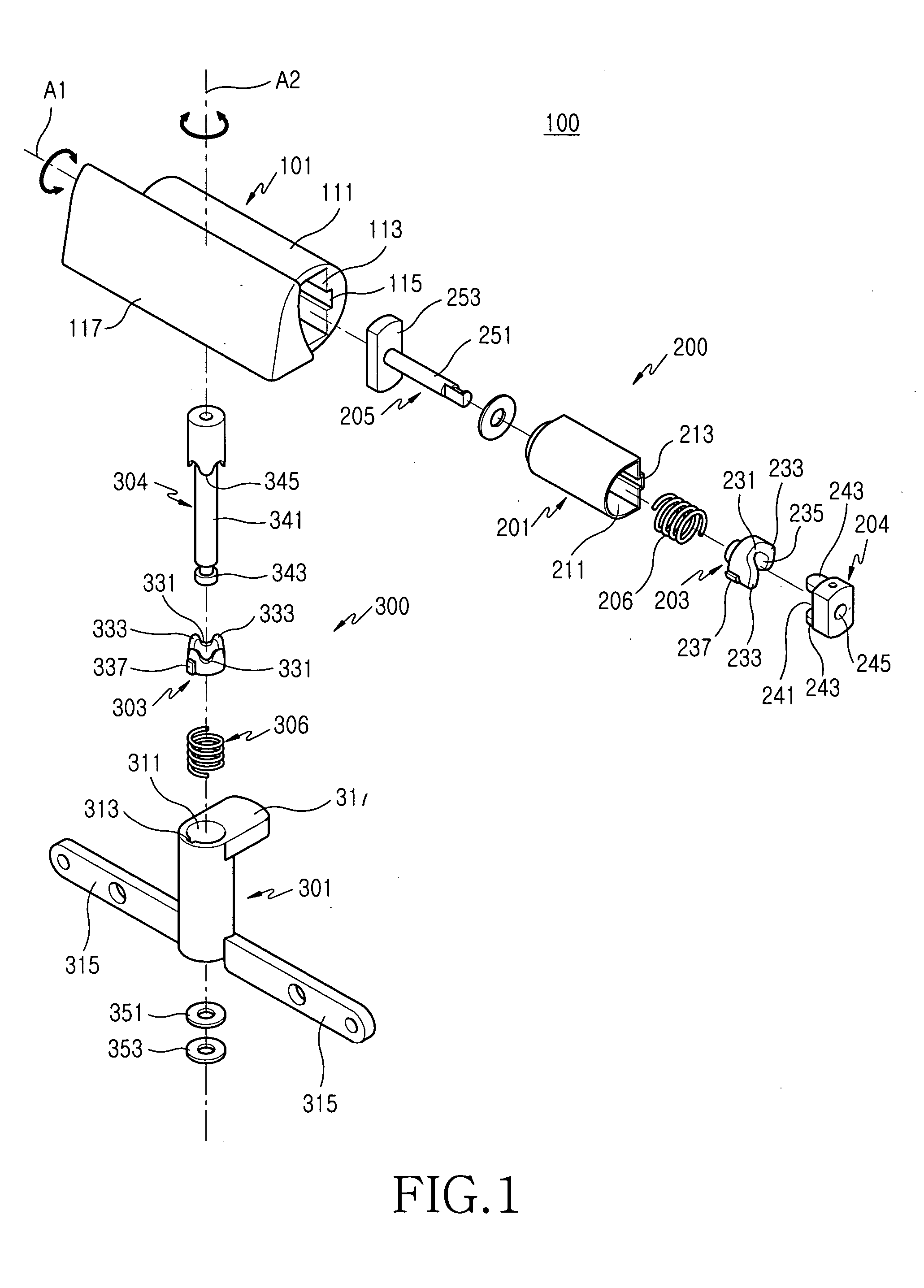 Rotary-type hinge device for a portable terminal