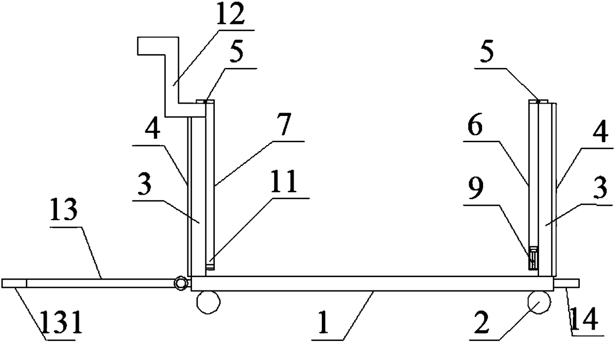 A tractable double-decker logistics cart