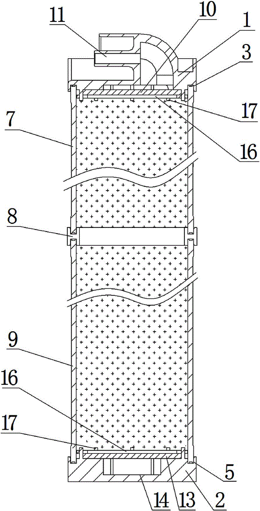 A large-capacity purification column for water purifiers