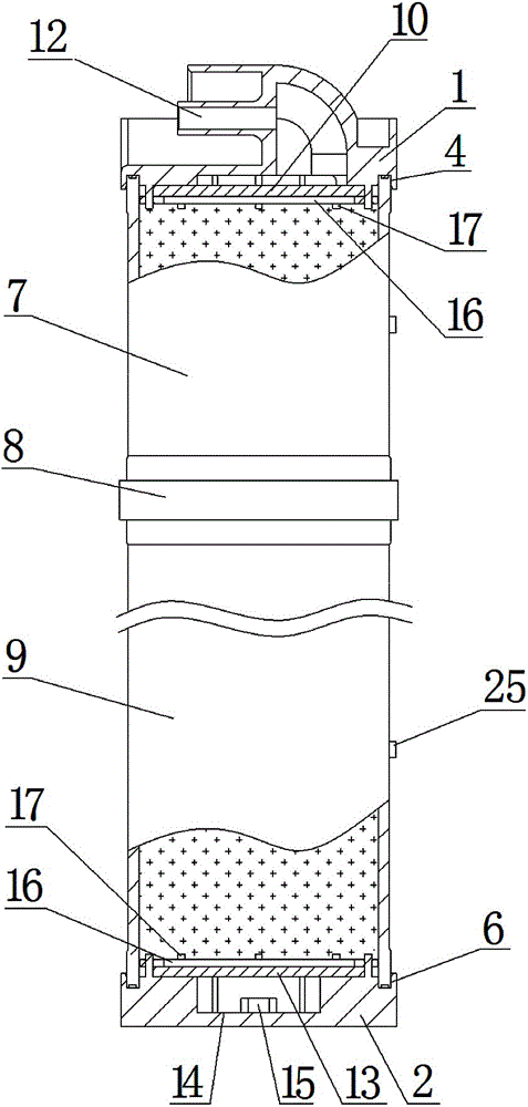 A large-capacity purification column for water purifiers