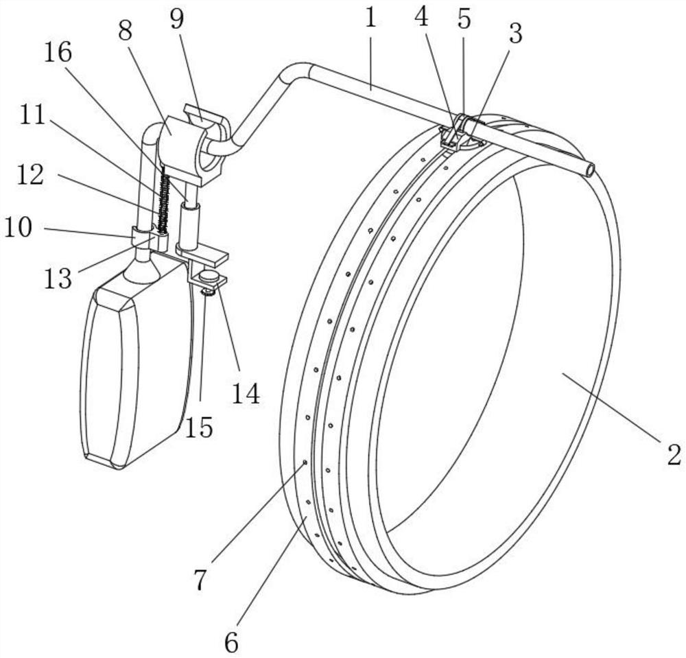 Abdominal drainage fixing device for digestive tract medical oncology