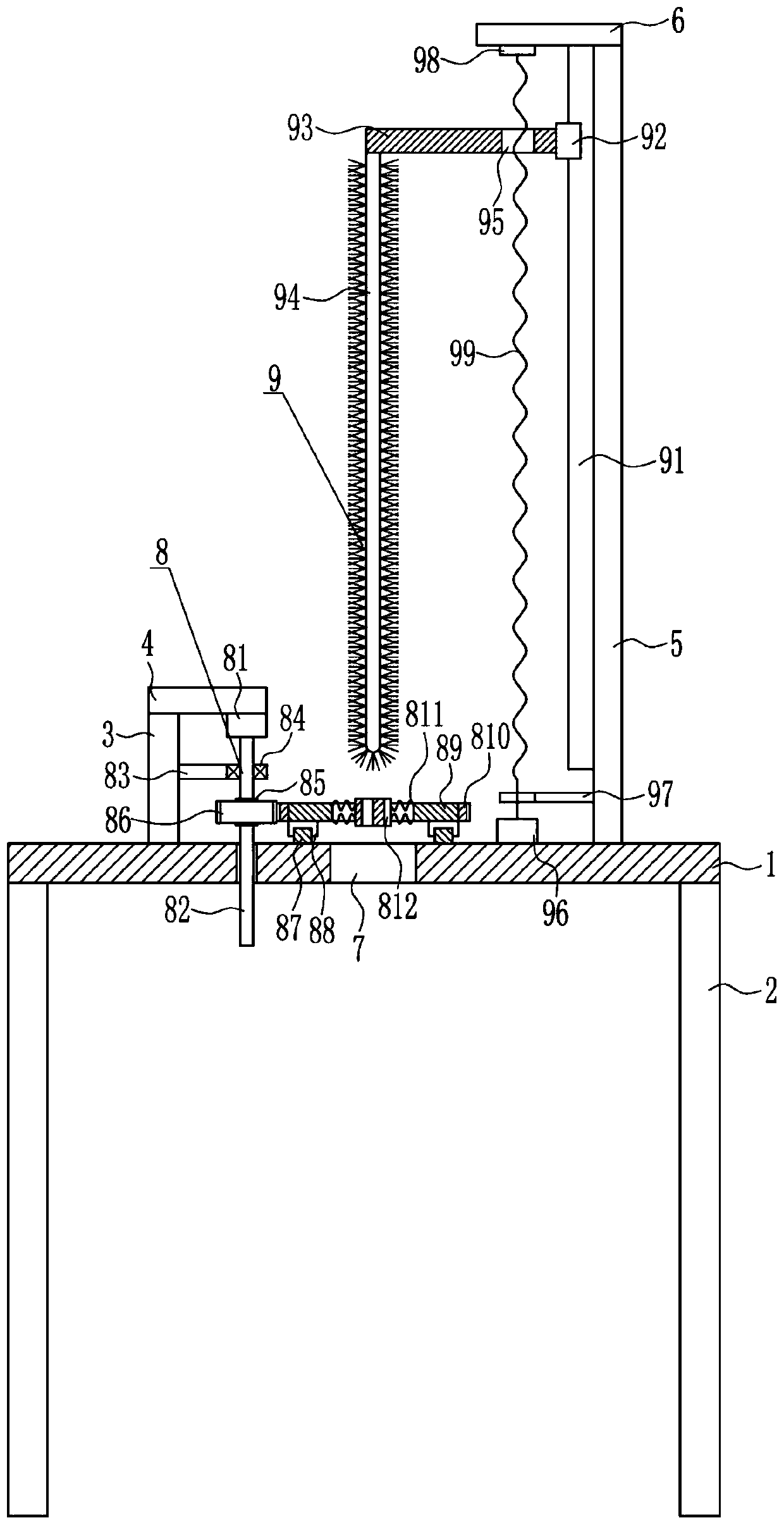 A solar water heater collector tube cleaning equipment