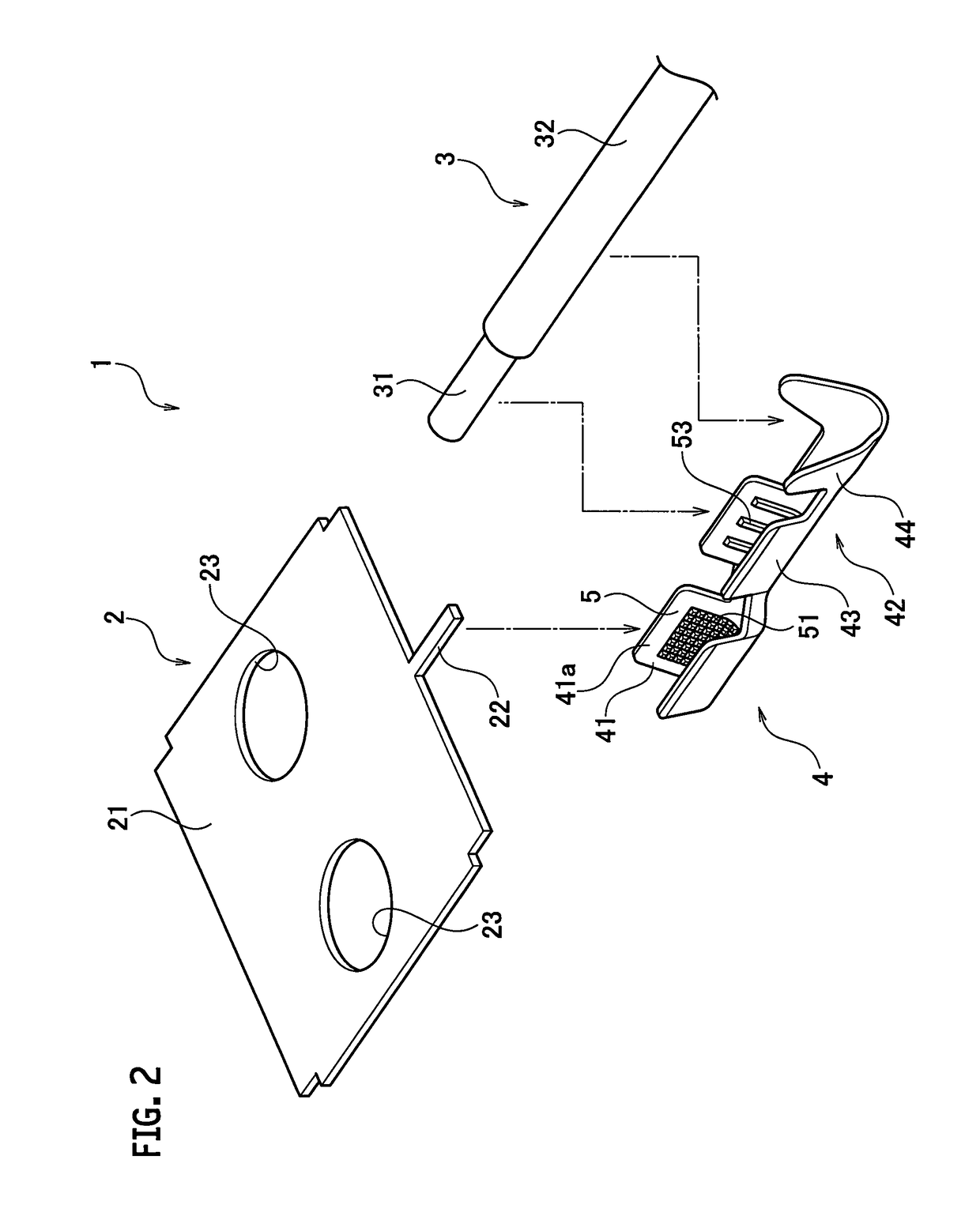 Connecting structure for bus bar and electrical wire