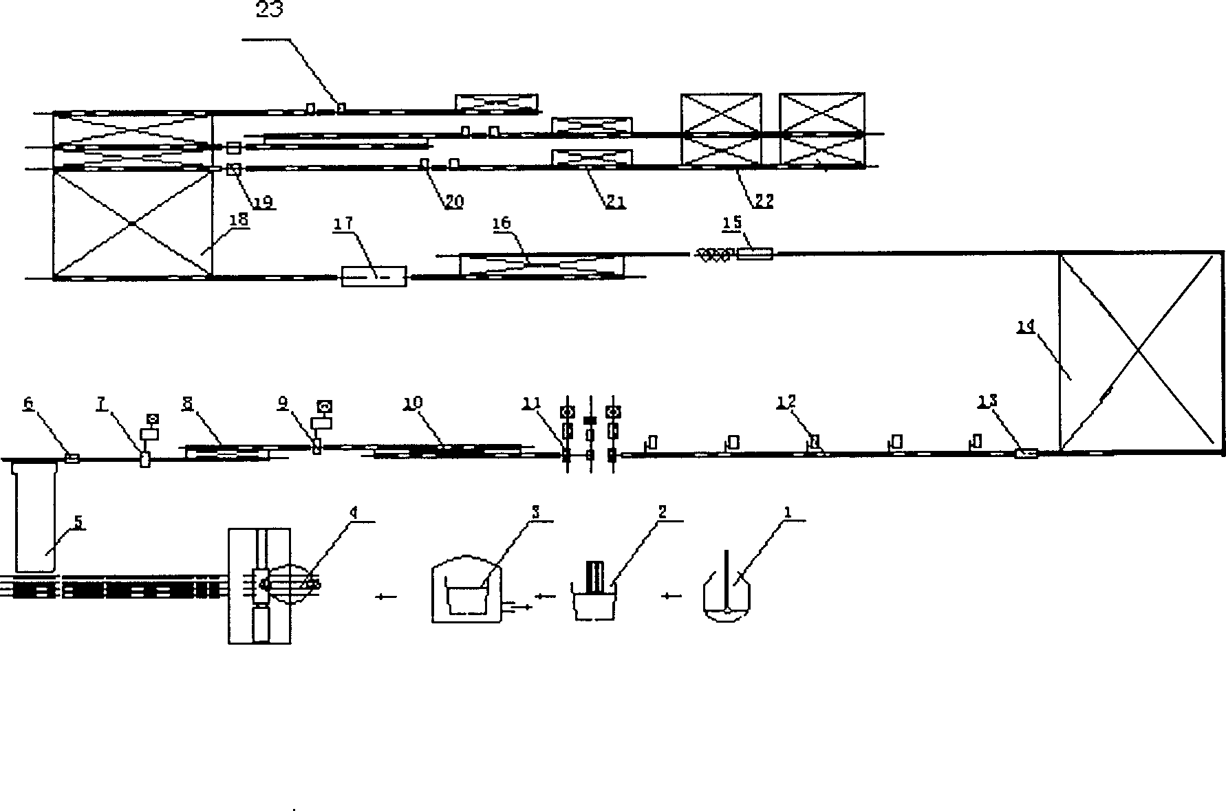 Short flow path manufacturing method of heavy rail