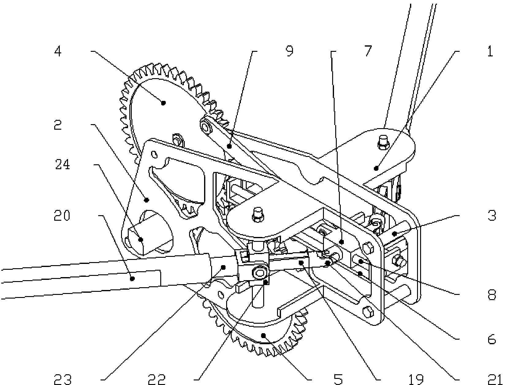 Flapping wing structure imitating insect aircraft