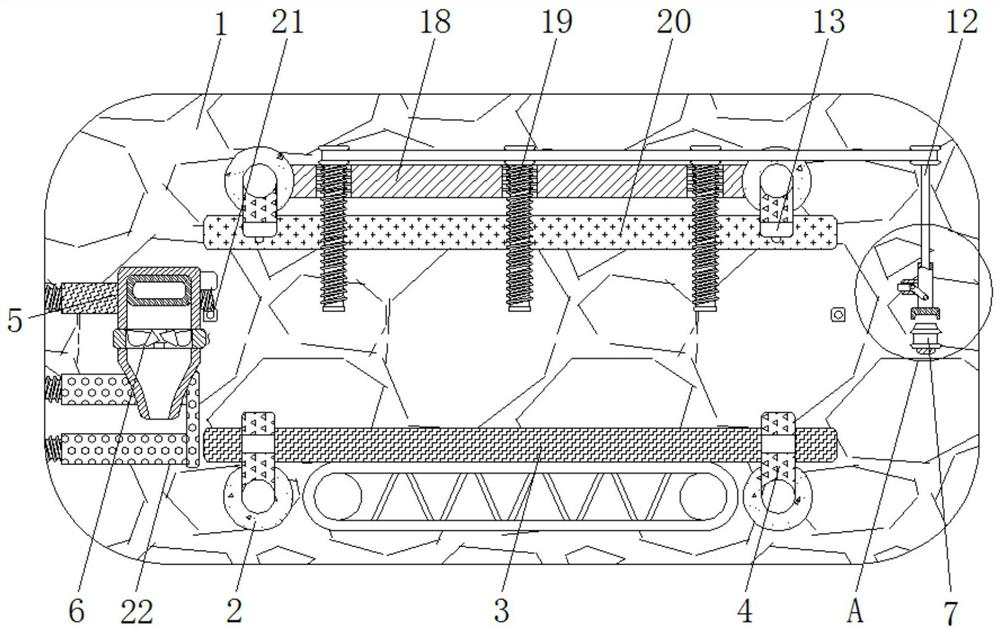 Uniform gluing and clamping device for processing aluminum-plastic plate