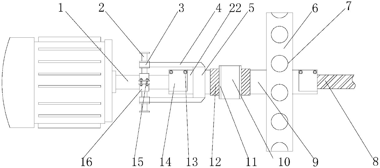 Shaft rod connecting assembly for motor