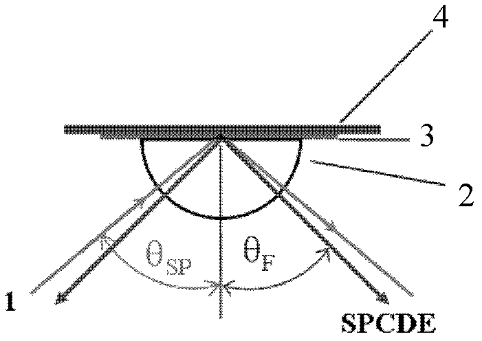 Directional emission fluorescence imaging detection device