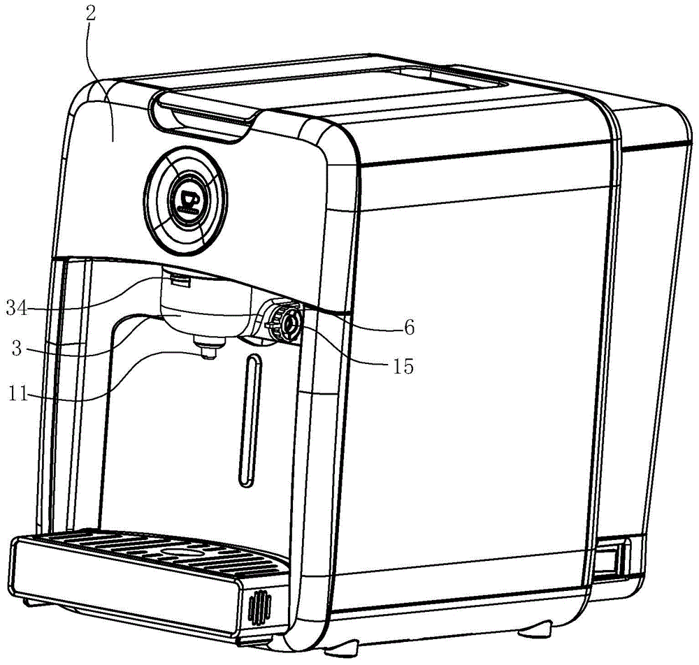 Installation structure for water outlet nozzle of coffee machine