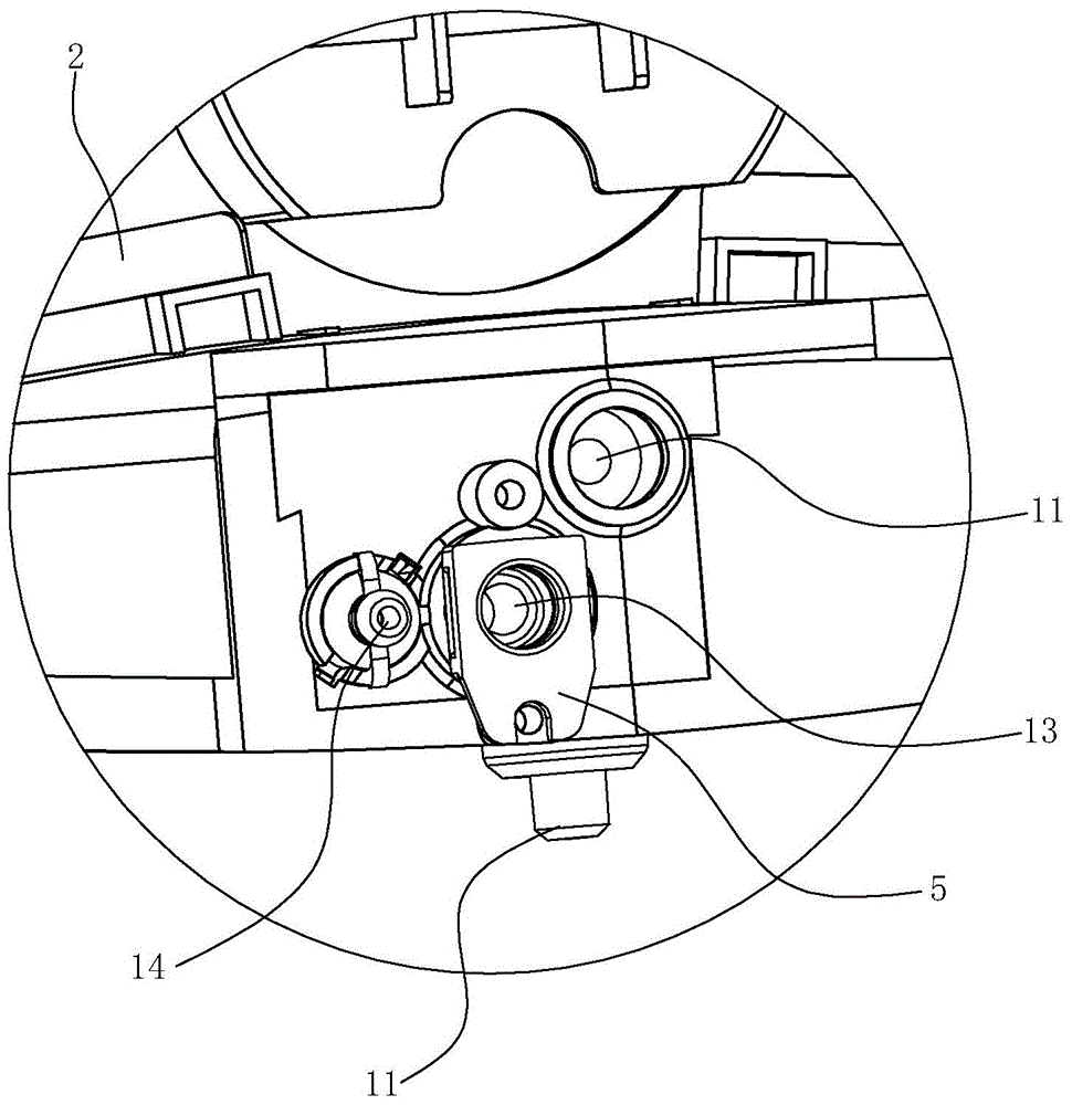 Installation structure for water outlet nozzle of coffee machine