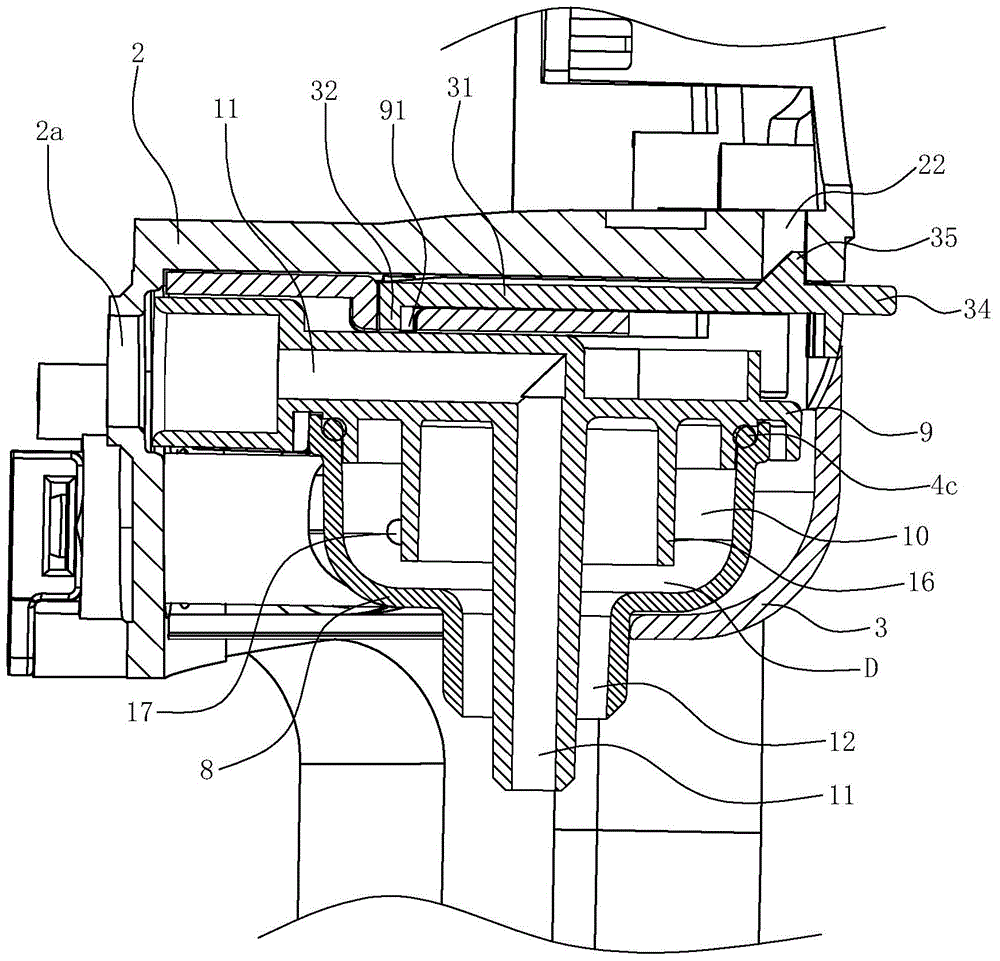 Installation structure for water outlet nozzle of coffee machine