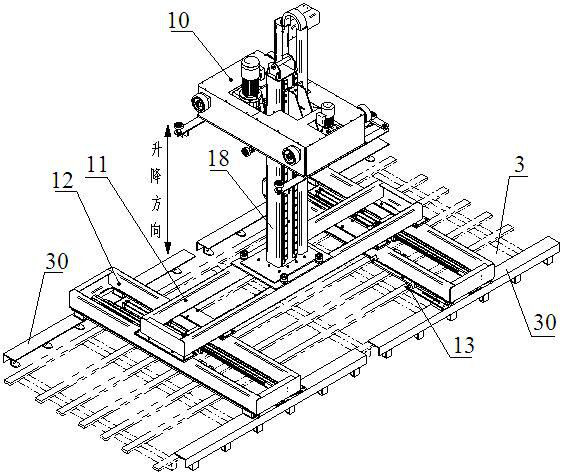 Multi-layer net-shaped wood pallet feeding device and method