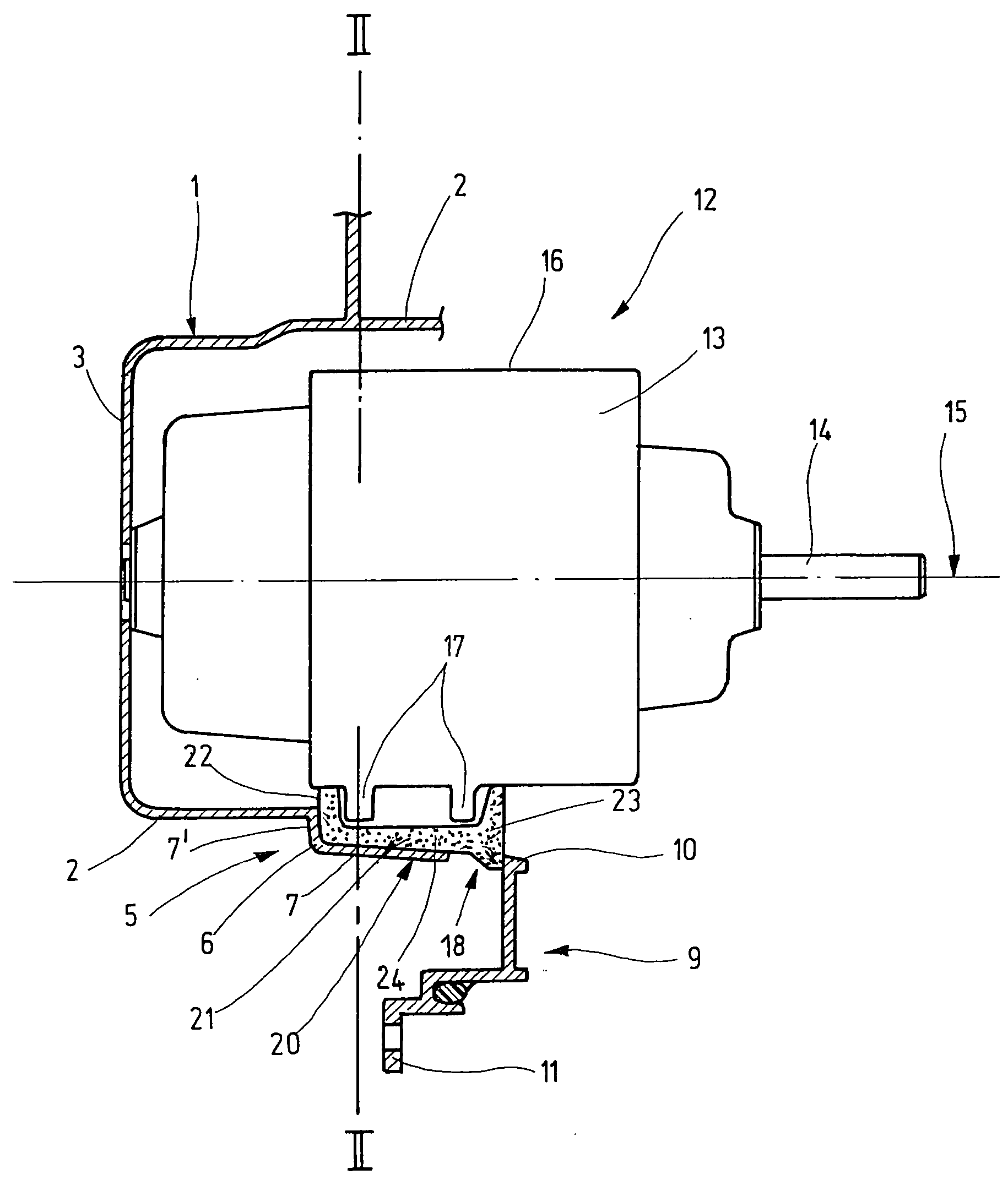 Vibration-damping receiving element