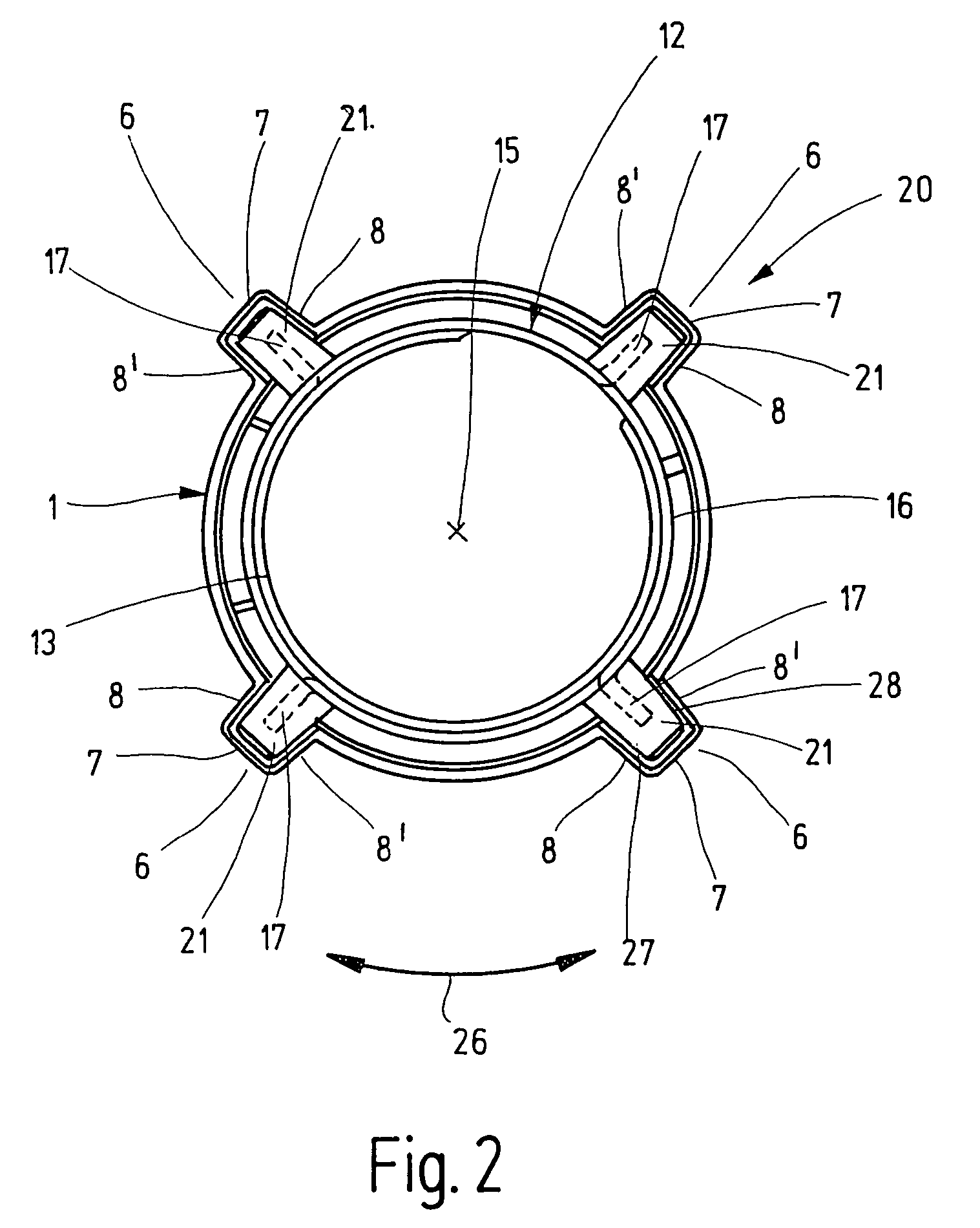 Vibration-damping receiving element