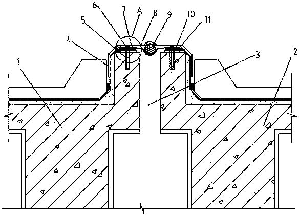 Flexible coiled material for deformation joint and construction method of flexible coiled material